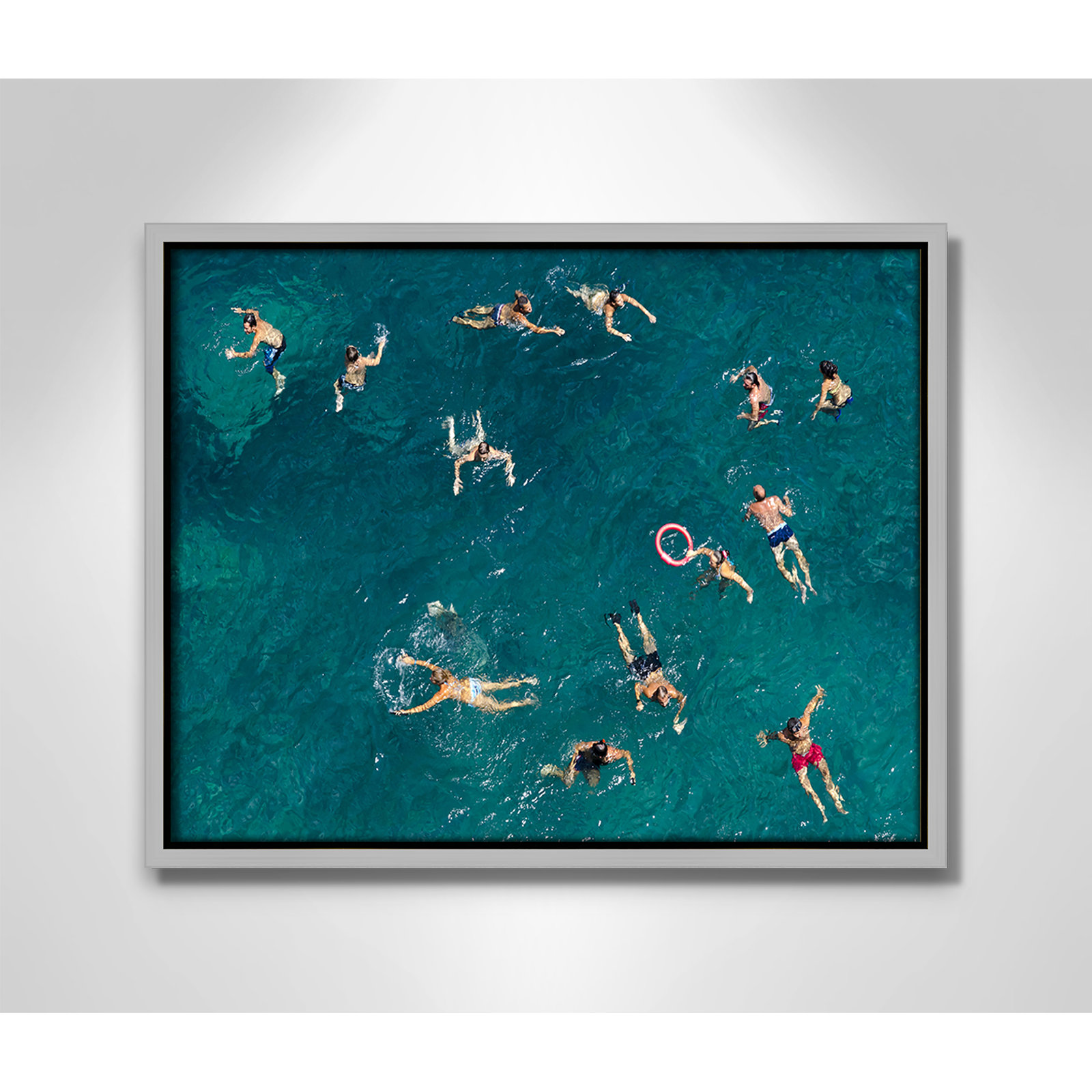 Norvell "Tonti" Print by Tonti, Silver Framed Canvas, 12.5" H x 15.5" W x 2" D