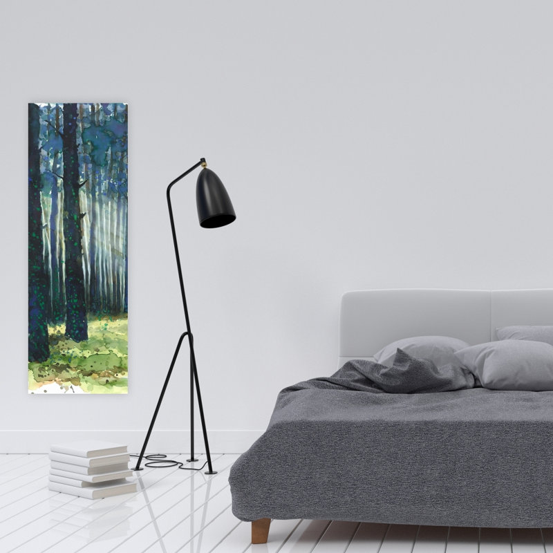 Toile de chambre à coucher Glow Trees Blue | Art mural Home Decor