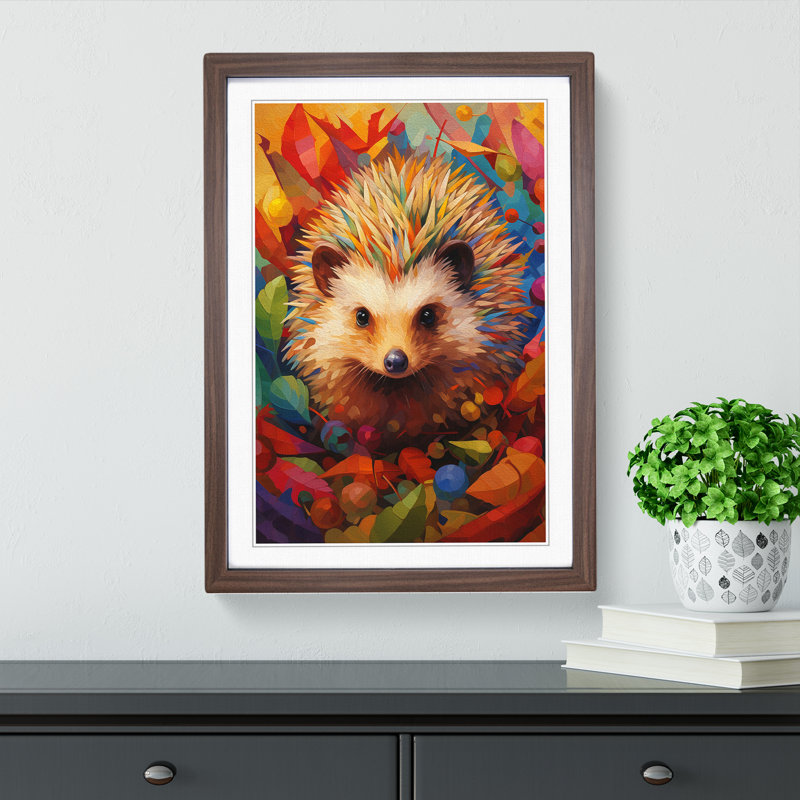 Hedgehog Orphism Art - Framed Print