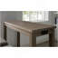 Ensemble de table de salle à manger 3 pièces de style transitionnel 1X Table 2X Tabouret Siège rembourré Garniture cloutée Port USB Finition grise et grise brossée-1942403010-1942403020