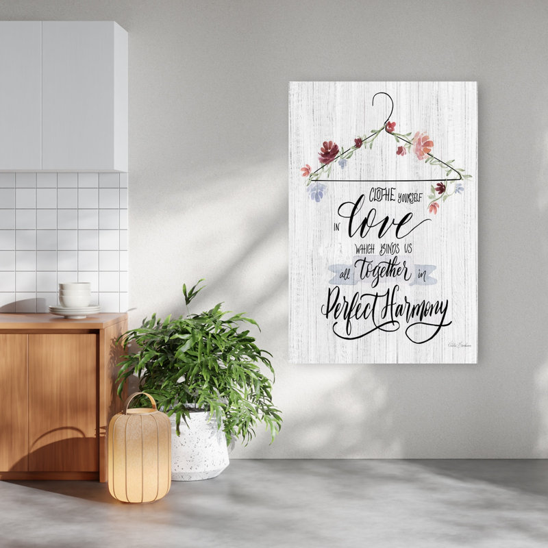 Impression sur toile Scripture Hanger II Elegant Peaceful Romantic Flower, H 60 po x l 40 po