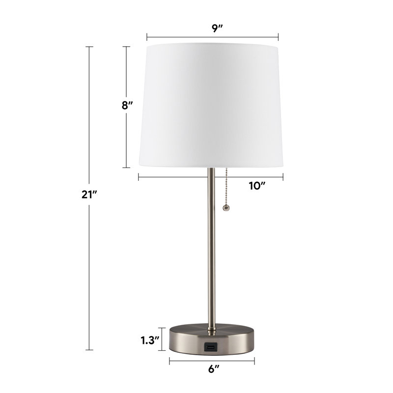 Daphyne 21" Modern Table Lamp with USB