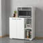 Armoire de cuisine moderne blanche de 35,4 po x 48,6 po x 16,5 po | 100% panneau de particules enduit de mélamine, épaisseur: 0,7 pouce | Conception murale, plusieurs tablettes pour un rangement supplémentaire, élégant et fonctionnel pour toute cuisine