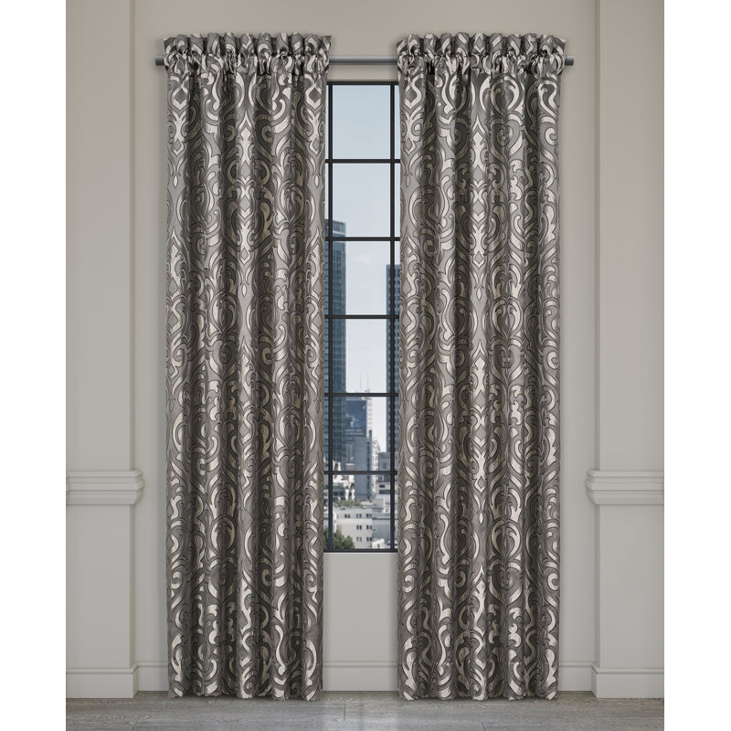 Paire de rideaux obscurcissant en polyester BOLERO - SILVER, L 50 po x L 84 po