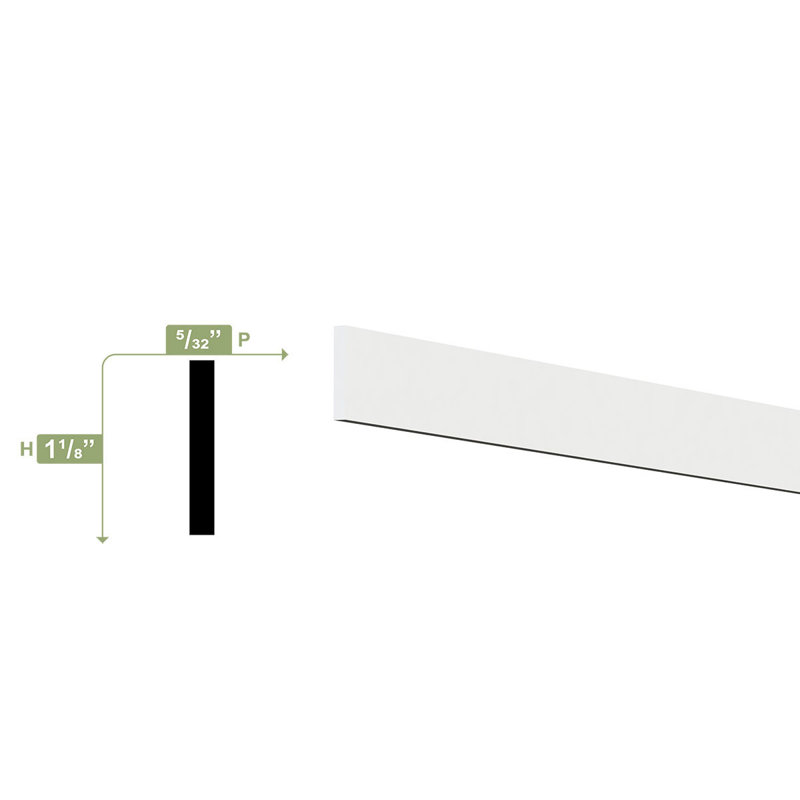 1.13'' H x 96'' W x 0.16'' D Plastic Casing