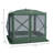 Outsunny Pop Up Camping Canopy Gazebo Screen Shelter Tent With Single Person Easy Set-Up, Ventilating Mesh, Portable Carry Bag For Outdoor Camping Party Event, 7X7ft, Green