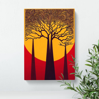 Abstract Art Tree No.5 - Wrapped Canvas