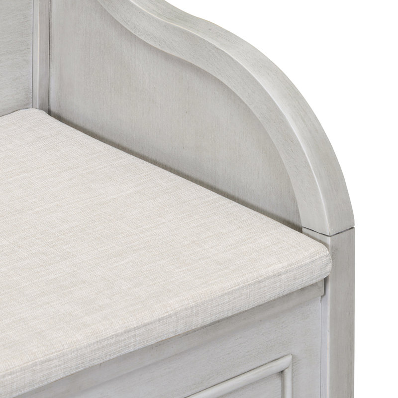 42" Wide Shoe Storage Bench with Cushion Entryway Bench Flip Top Storage Bench, Gray
