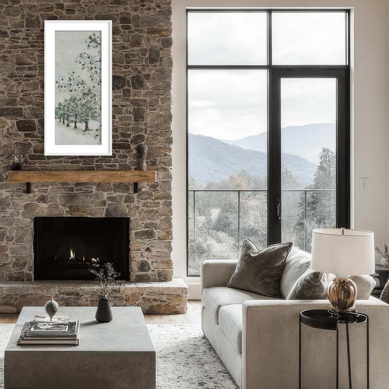 Nature Inspired "Budding Spring" Canvas Wall Art By , 16" H x 8" W x 1.125" D, Black, Framed Print