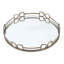 Grand plateau miroir argenté D18x2 "Valentina