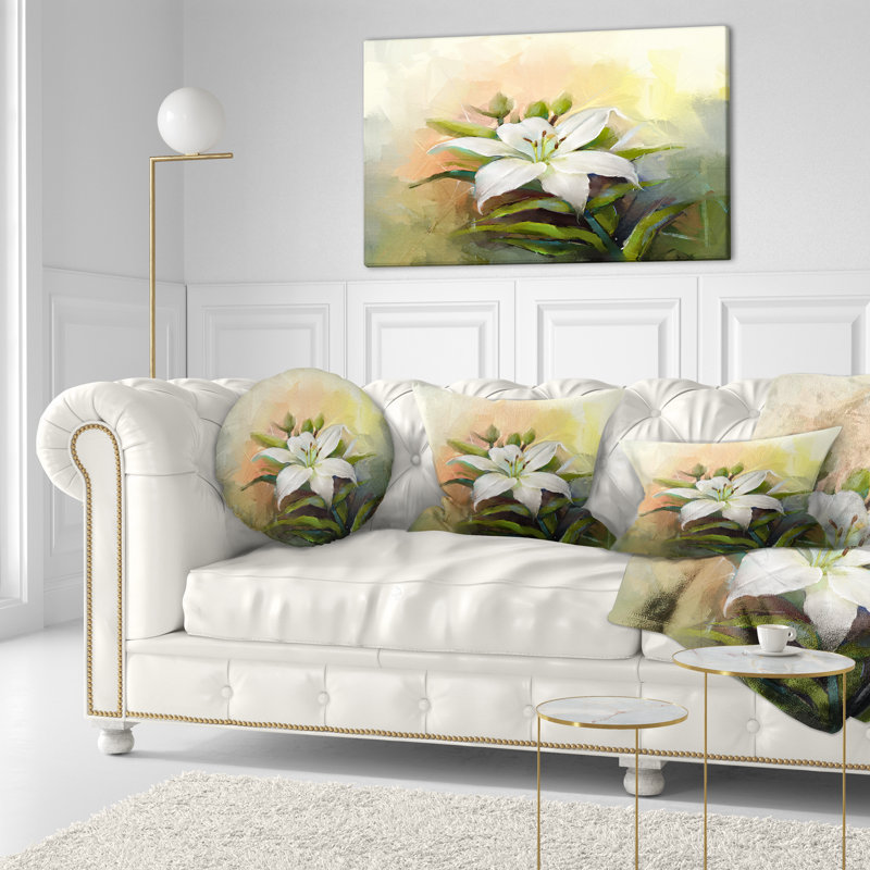Coussin White Lily