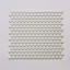 Penny round matte porcelain mosaic tile in a circular pattern