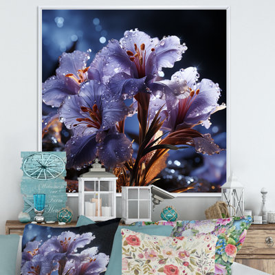 Noir Intrigue Irises Dream II sur toile
