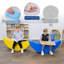 Chaise berçante pour enfants Happy Kids, sièges de classe flexibles, sièges actifs pour jeunes apprenants, chaises banane pour enfants, bleu-98666662