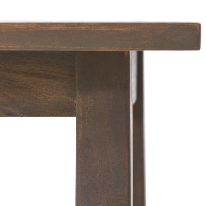 Outdoor Slatted Acacia Wooden Side Table, Grey