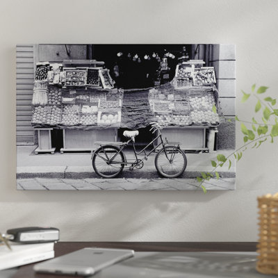 " Bicycle And Fruit Stand " by Walter Bibikow