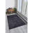 Rectangle Silenus Machine Braided Polyester Area Rug in Black/Gray-1281922112