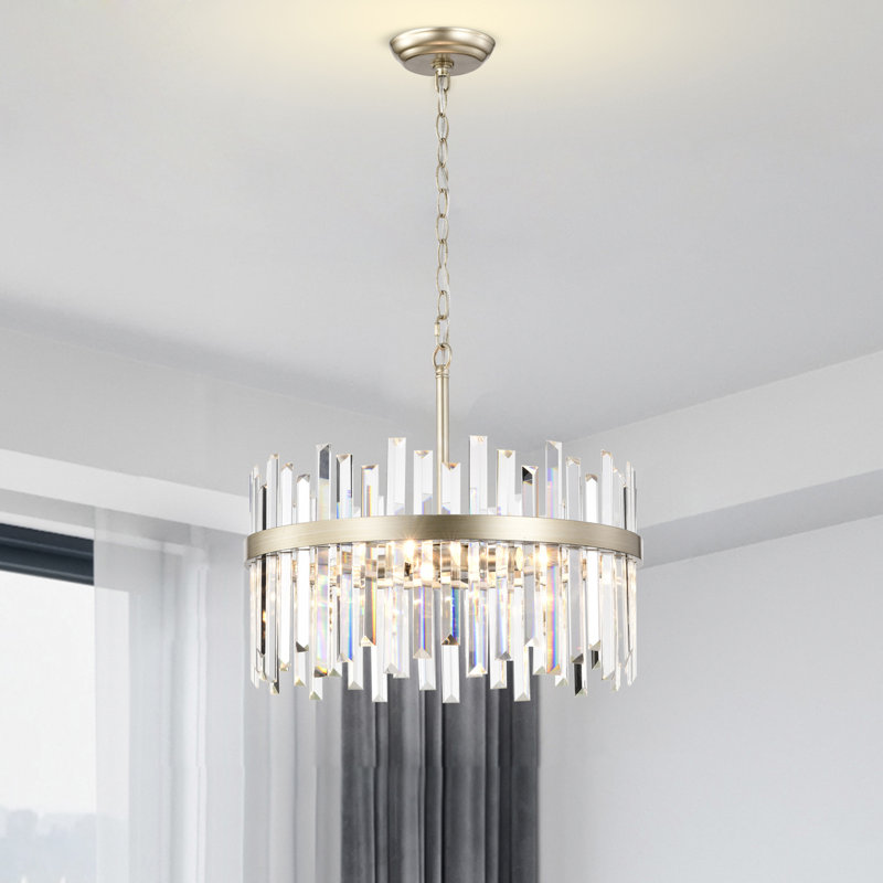 Westford 5 - Light Crystal Drum Chandelier