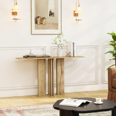 51” Narrow Rectangular Entryway & Behind‑Sofa Console Table