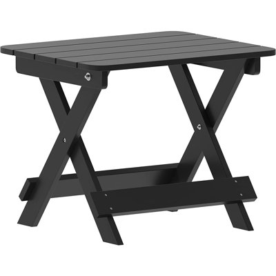 Alveston Commercial Grade All-Weather Portable Folding Adirondack Side Table by Highland Dunes