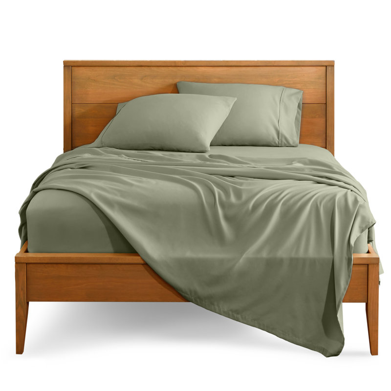 Bare Home Ultra-Soft Microfiber Sheet Set, Sage, Queen Sheet Set + 1 Fitted Sheet + 2 Pillowcases