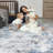 Abstract Modern Boho Area Rug Non-Shedding Low-Pile Carpet for Living Room, Bedroom, or Office-735194371