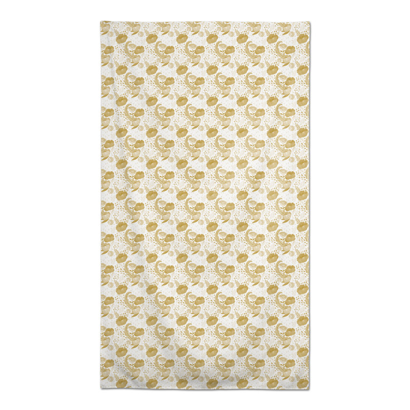 Nappe Simple Floral Blue 3, Jaune