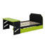 Lit de jour en bois avec couchette, bureau et port USB-118027145
