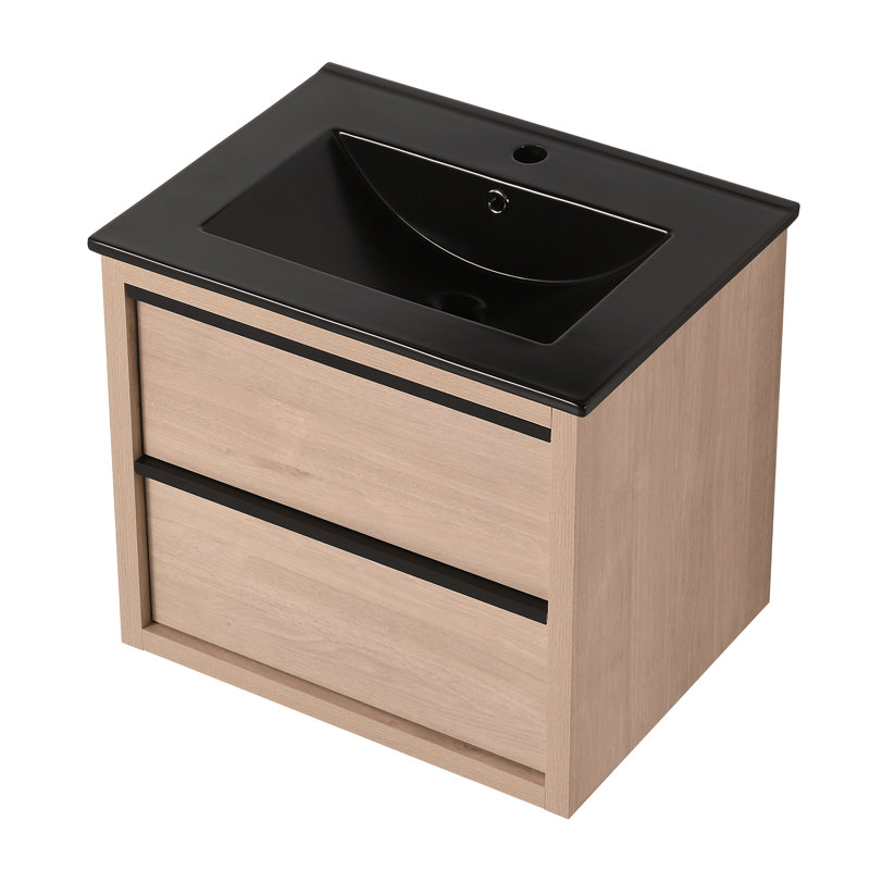 Meuble-lavabo 24 po, avec lavabo en céramique et 2 tiroirs
