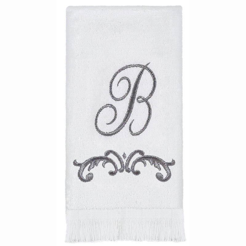 Avanti Linens Scroll Mono Fingertip Towel B