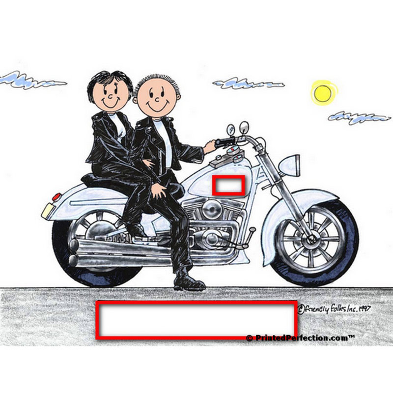 Porte-clés personnalisé Couple de motos