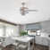 Dual Crystal Ceiling Fan With Lights, Fandelier Chandelier Fans with Remote Control
