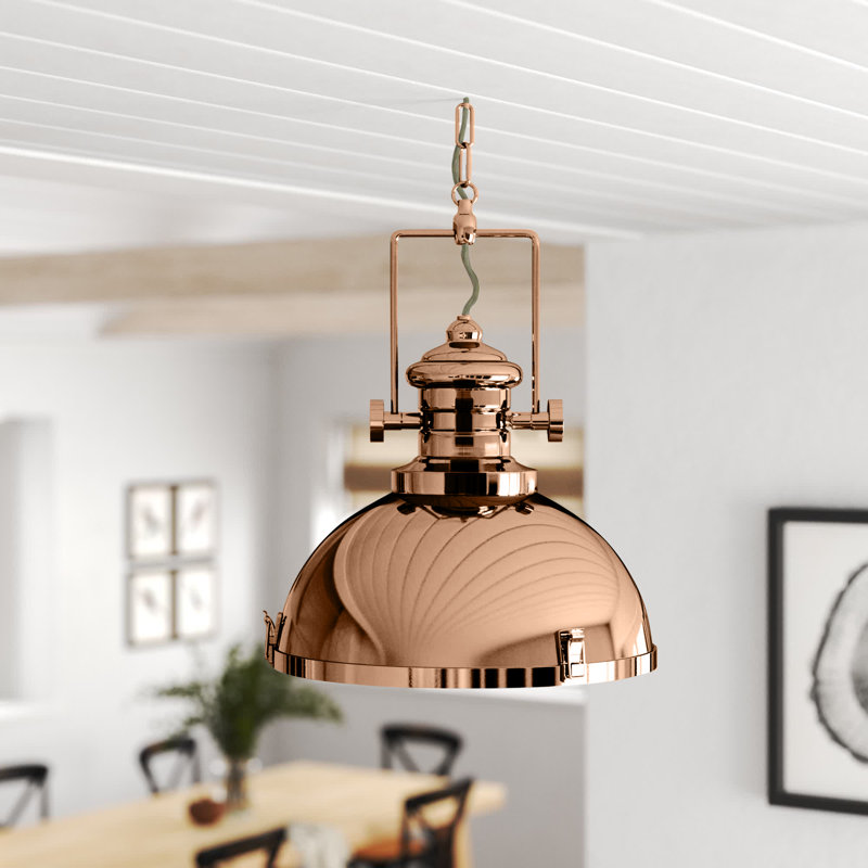 Harpenden 1 - Light Dome Pendant, Copper