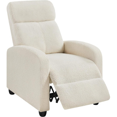 Modern Push Back Recliner Chair With Pocket Spring - Adjustable Fabric Reclining Sofa For Living Room, Bedroom, Or Home Theater - Sturdy Upholstered Design With High-Density Foam