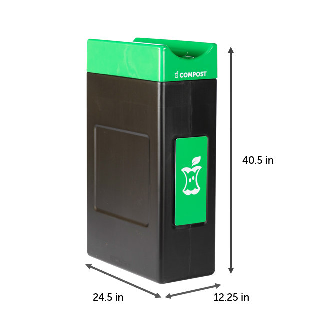 Commercial Zone Avante Compost Container, Narrow Open Top Unit, Liner Included, 30