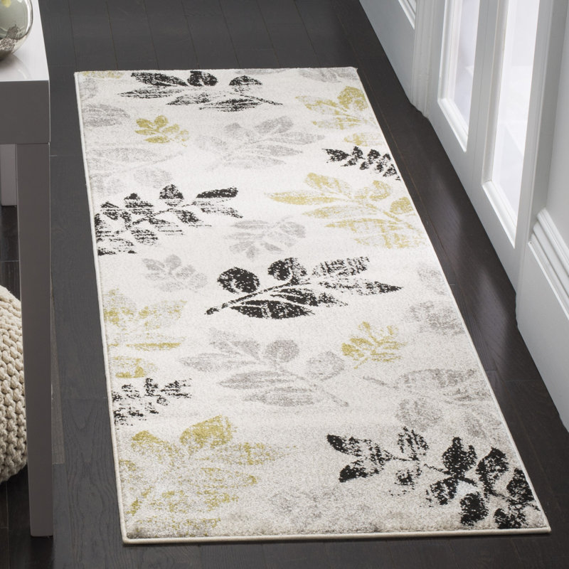 Tapis floral Rosario Porcello Performance, Tapis de couloir 2 pi 4 po x 6 pi 7 po