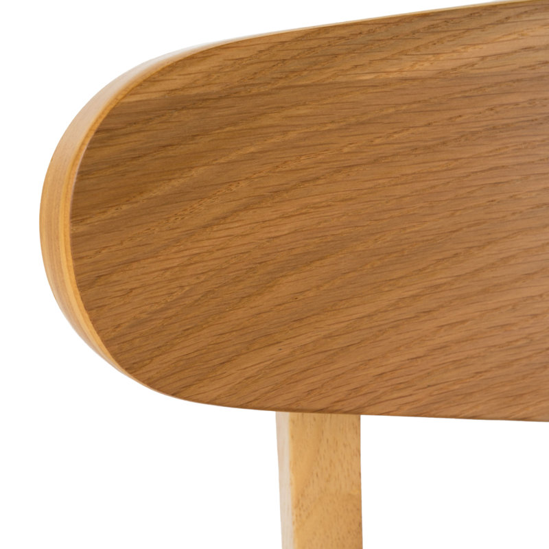 Chaises de salle à manger rembourrées de style Mid-Century moderne avec structure en bois d'hévéa et siège rembourré Cambrielle