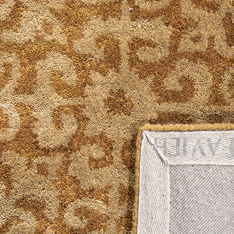 Dunbar Hand-Tufted Wool Gold/Beige Area Rug, Rectangle 2'3" x 4'