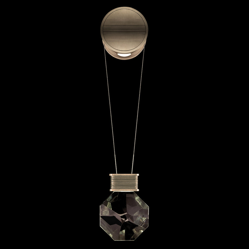 Applique murale H 7 po Aria, Bronze ombré doux