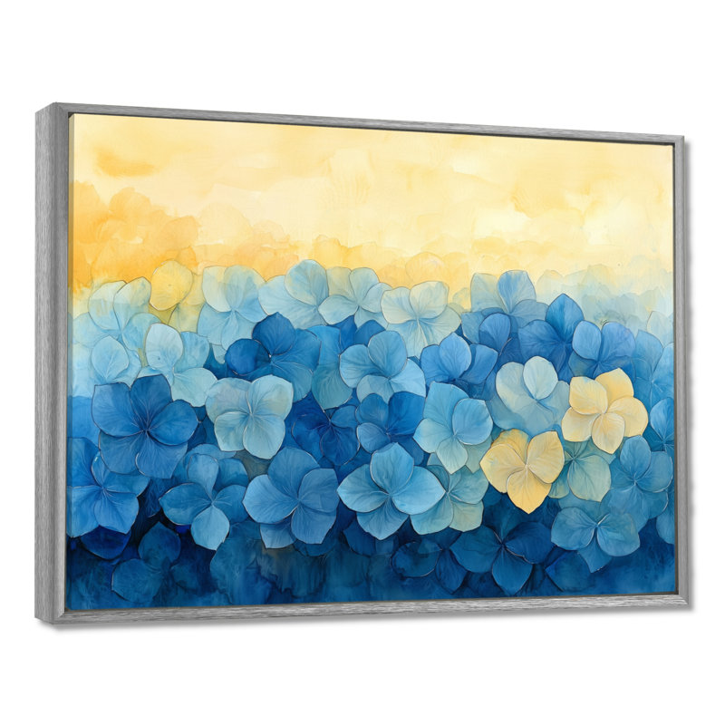 Abstrait, hortensia, horizon de la simplicité V - hortensia, art mural, H 12 po x l 20 po, Impression de cadre photo