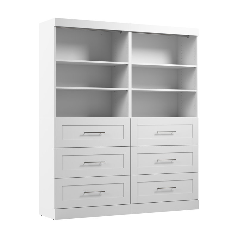 Organisateur de garde-robe l 72 po Arlex, blanc