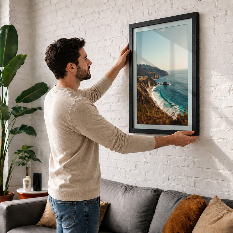 Clifftop Vista Coastal - Print, Oak, A4 - 29.7 x 21.0 cm
