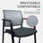  Mesh Back Stacking Chair with Upholstered Fabric and Lumber Support (With Wheels 2 Pack)-88170303