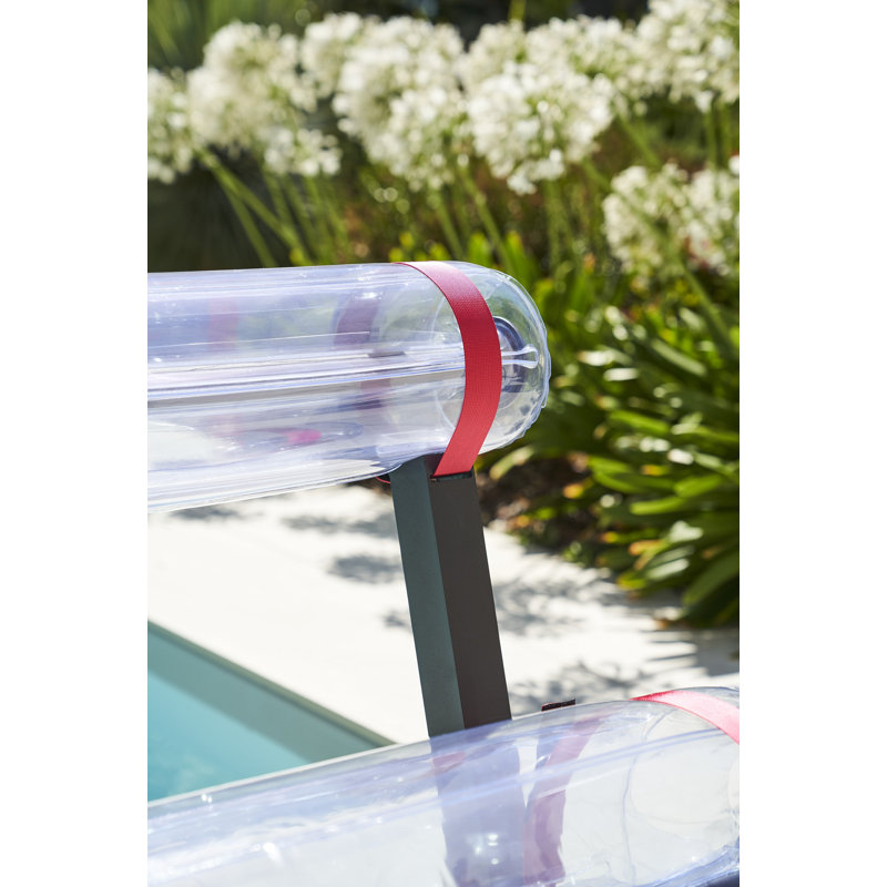 Ziba Aluminum Outdoor Bench, Clear
