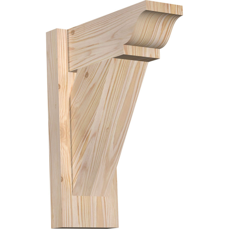 Persienne traditionnelle en bois rustique, Sapin Douglas de 5 1/2 po (lisse), P 12 po x H 16 po