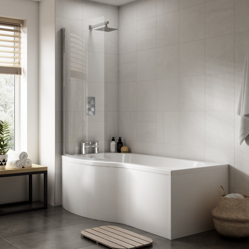 x 900mm Soaking Acrylic Bathtub, Left, 1695mm L x 900mm L