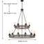 Lustre en roue de chariot à 18 lumières de style bougie Mussel White-1482419418