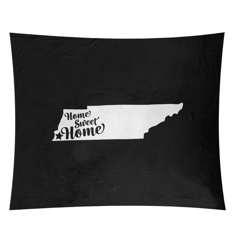 Tapisserie Home Sweet Memphis, H 68 po x l 80 po, Noir