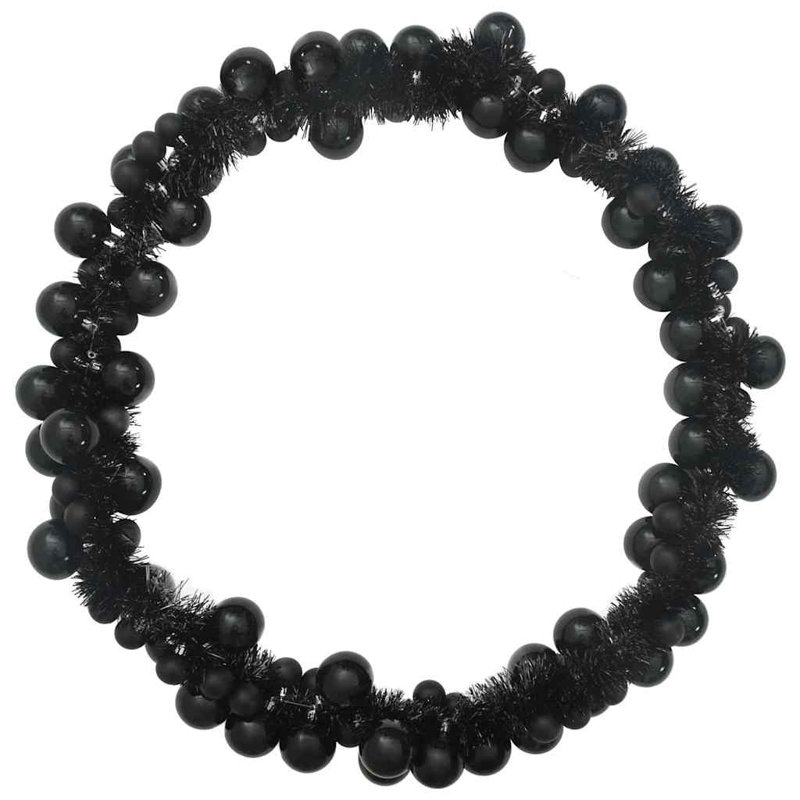 vidaXL Christmas Ball Garland 186 cm Polystyrene, Black