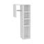 Armoire à papier hygiénique sur pied à design vertical mince avec compartiment de rangement, blanc